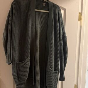 Aerie  Gray-green Knit cardigan
